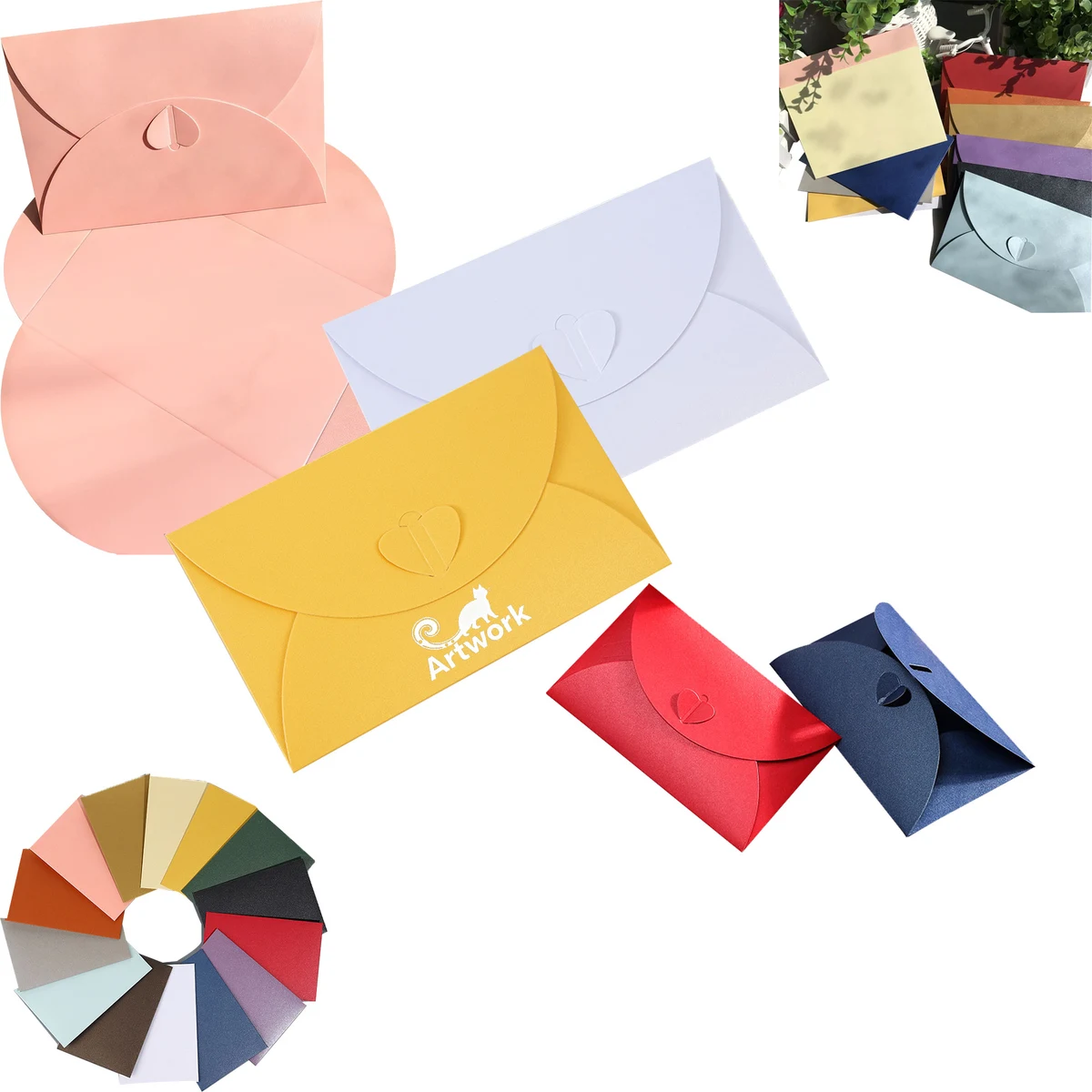Love Button Pearl Envelope 1