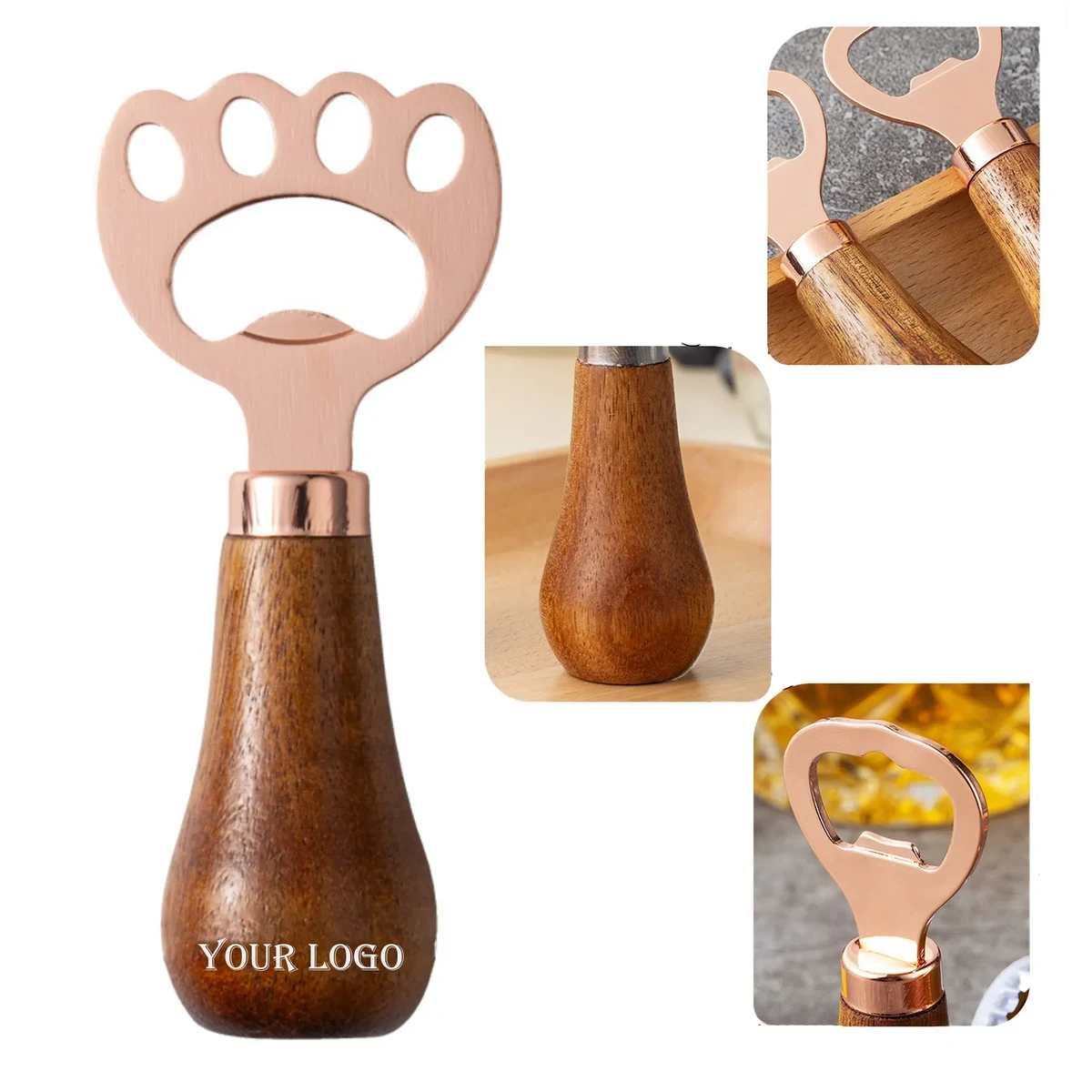 Acacia Wood Cat Paw Vertical Lid Opener 1