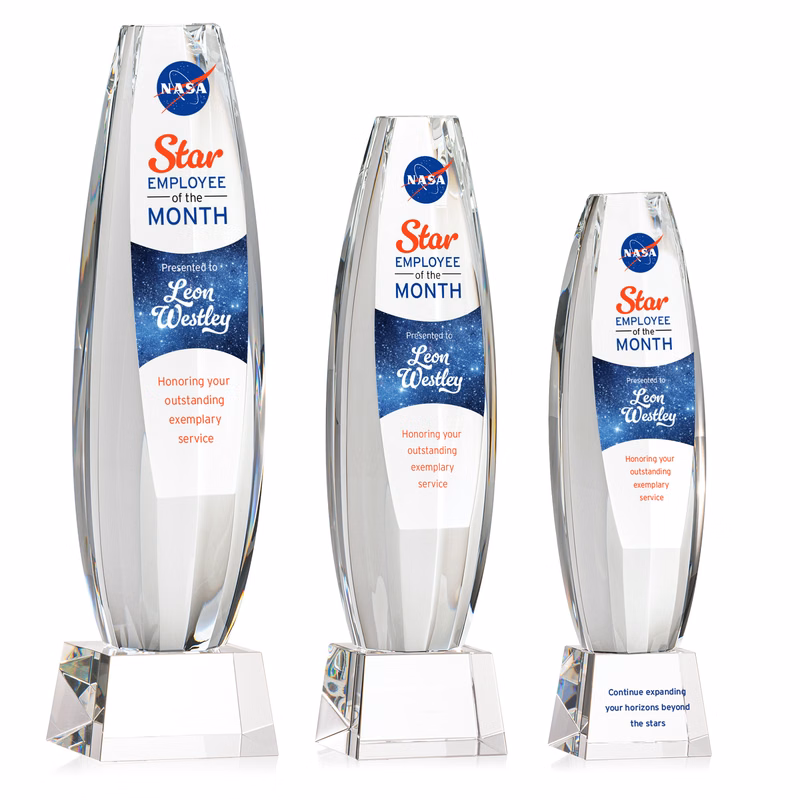Hoover VividPrint™ Award on Robson Base - Clear