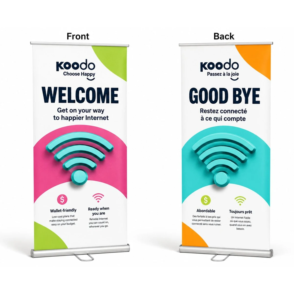 24Hr Express Ship- Premium Retractable Pull Up Banner Double sided Graphics 33.5x79, NO SETUP CHARGE 1