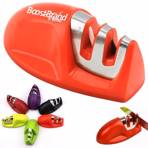 Custom Mouse Shape Knife Sharpener with Dual Stage Slots — Kitchen Prep Essential