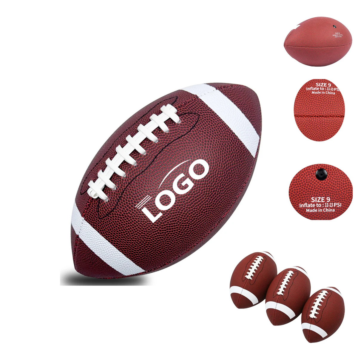 USA Size 9 PU Full Size Rugby Ball 1