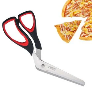 Red Ring Pizza Scissors Cutter With Ergonomic Handle And Detachable Design 1
