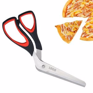 Red Ring Pizza Scissors Cutter With Ergonomic Handle And Detachable Design