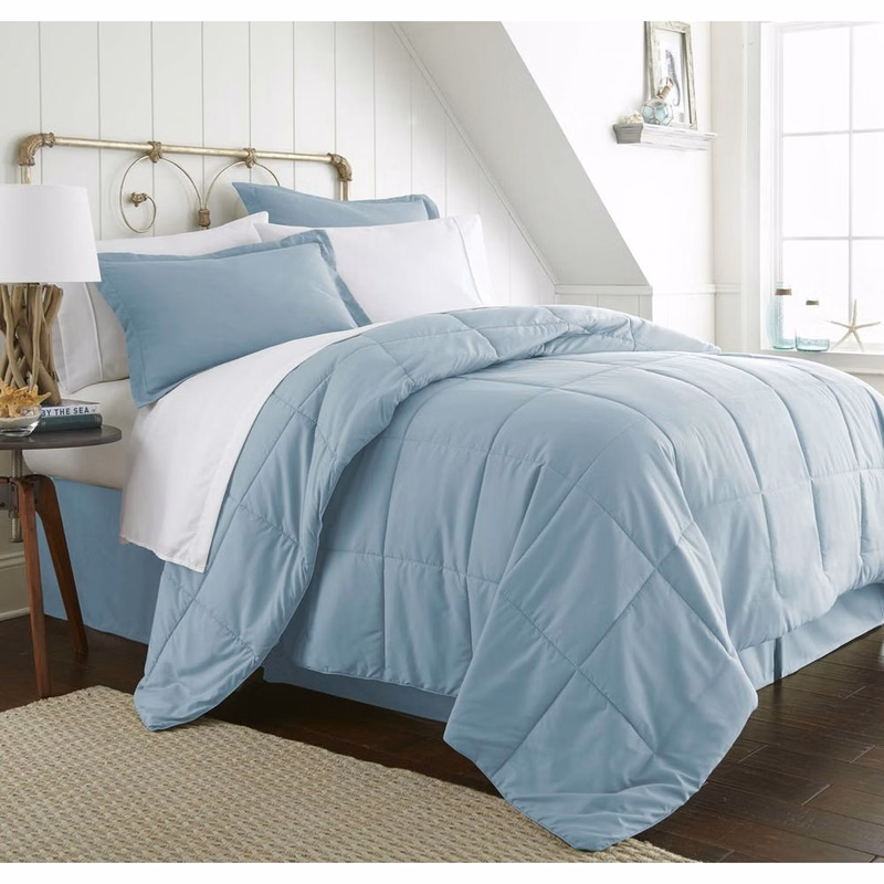 Bedding in a Bag - Aqua Full 8 Piece