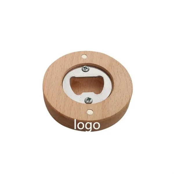 6X6X1CM Magnetic Bamboo And Wooden Bottle Opener for Commutes, Fitness and Travel 1