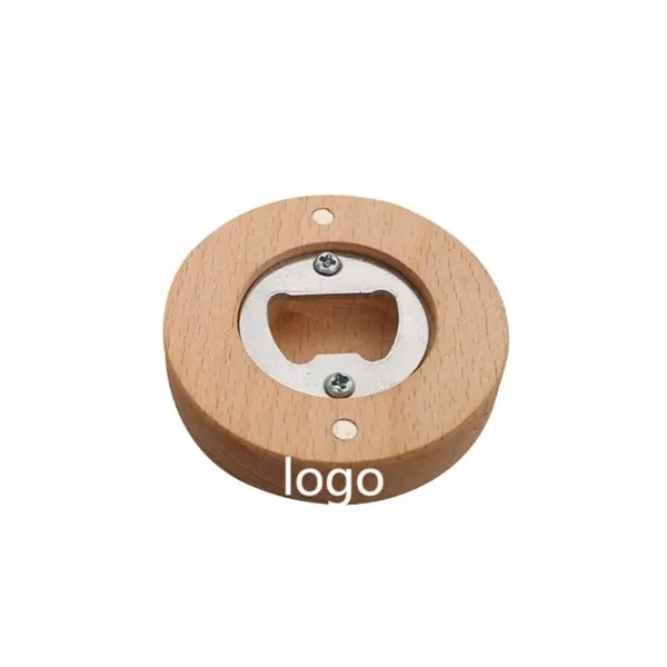 6X6X1CM Magnetic Bamboo And Wooden Bottle Opener for Commutes, Fitness and Travel
