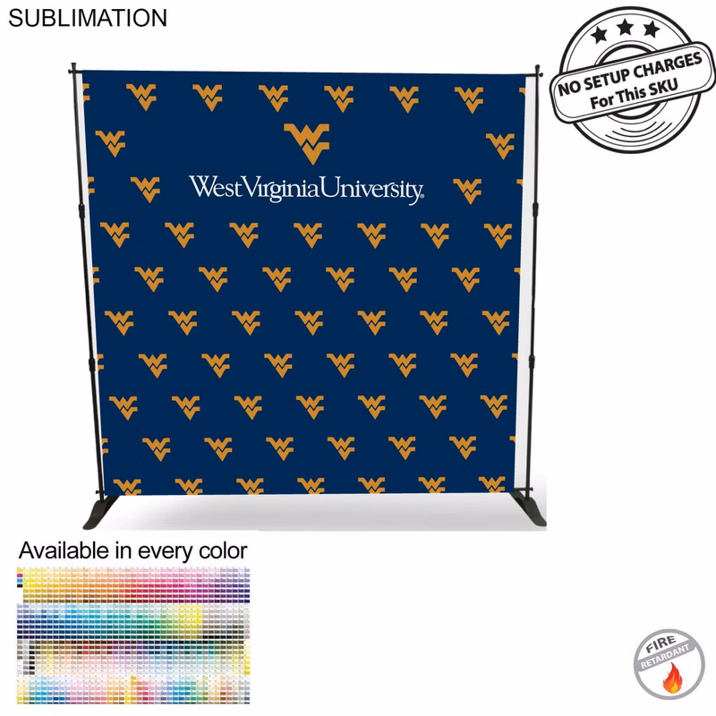 School University 8' Backdrop, Media Wall, with Full Color Graphics, Photos, NO SETUP CHARGE