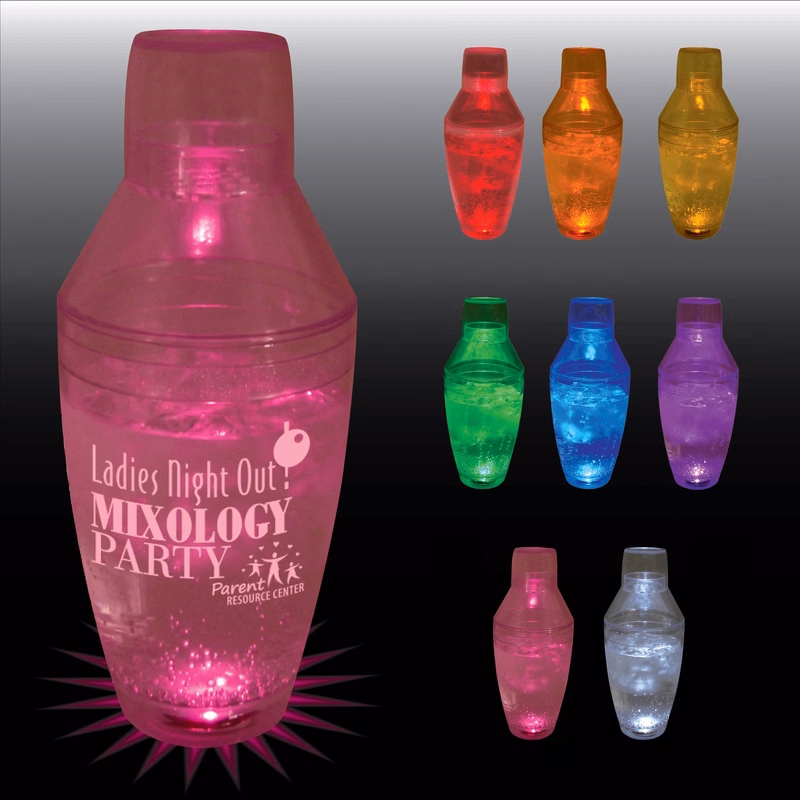 8oz Single Light 3 Piece Martini Top Plastic Cocktail Shaker