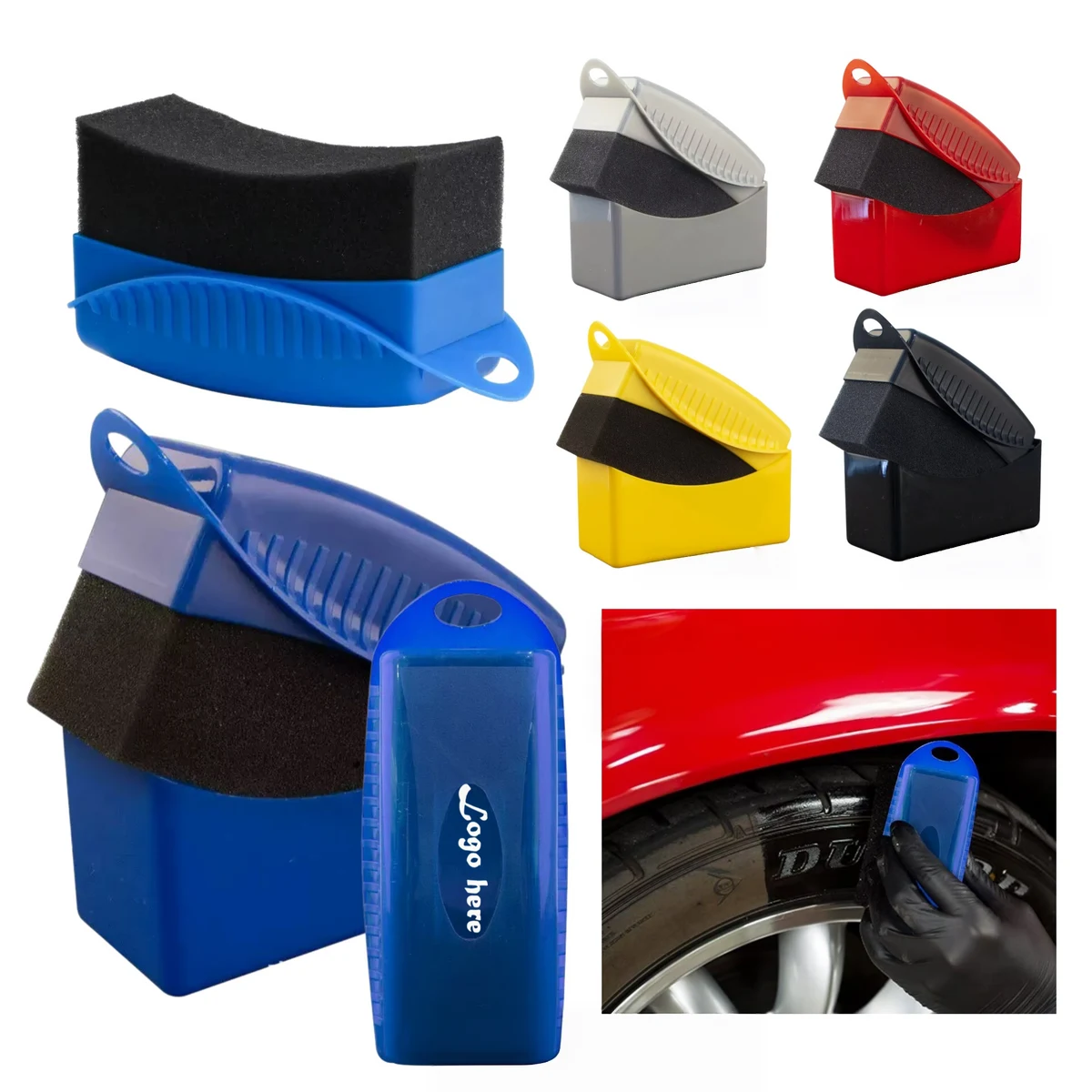 Car Waxing Sponge Brush With Lid 1