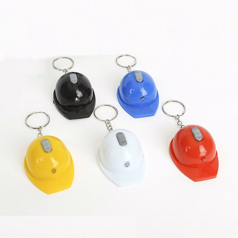 Safety Helmet LED Keychain W/ Bottle Opener