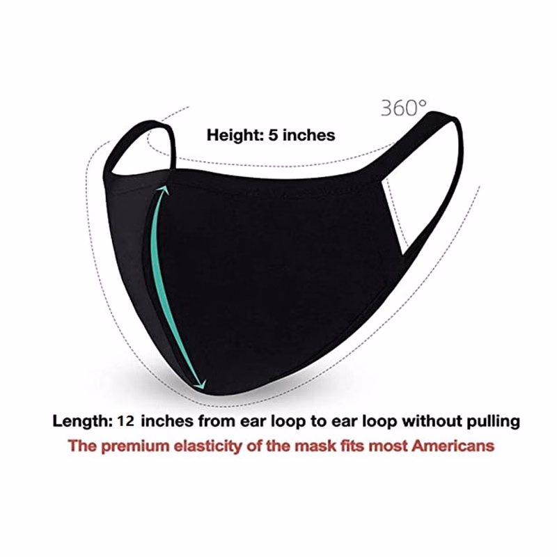 Unisex Basic Style Reusable Washable Facial Covering Masks