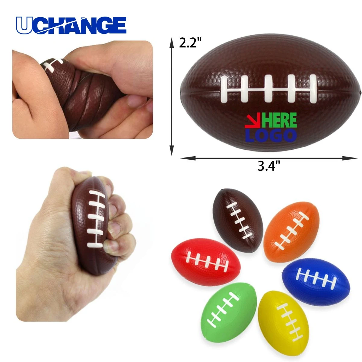 Portable Mini Rugby Stress Ball Toy 1