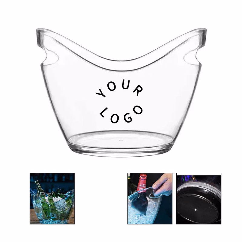 Large Capacity Acrylic Ice Bucket for Drinks