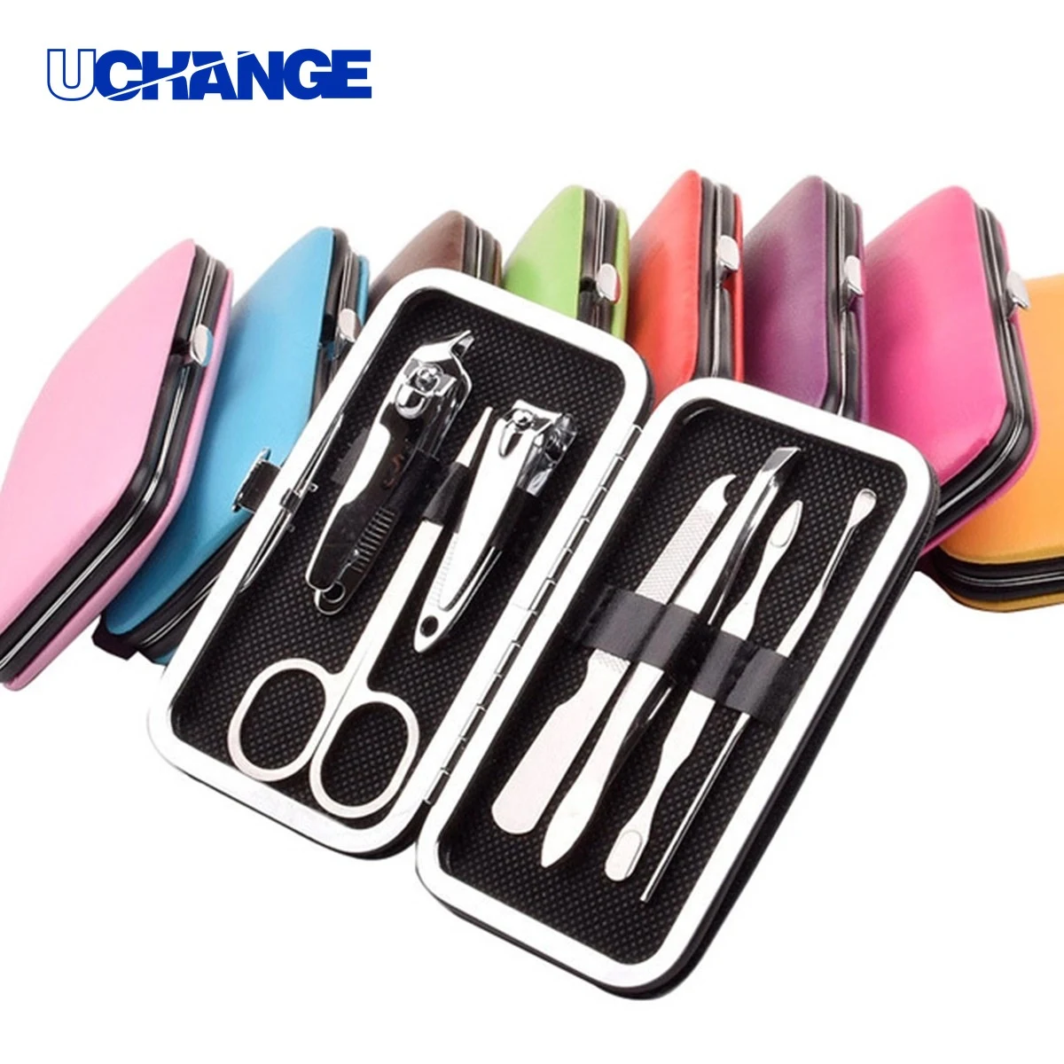 Portable 7 Piece Facial and Nail Manicure Pedicure Set 1