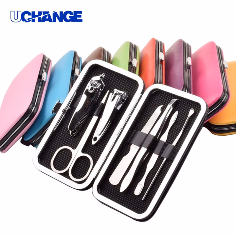 Portable 7 Piece Facial and Nail Manicure Pedicure Set