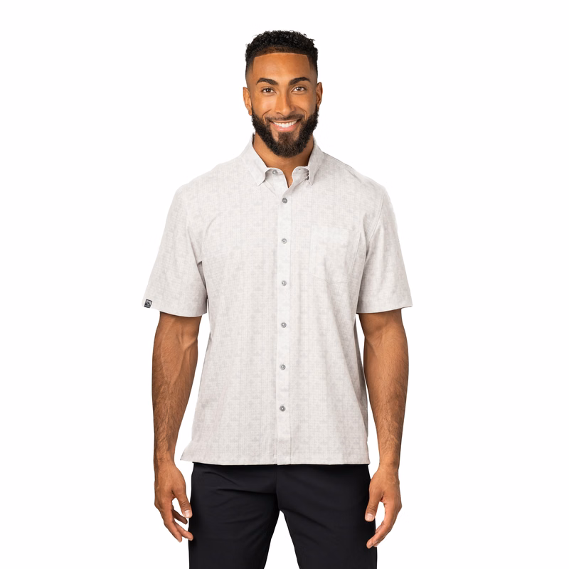 Storm Creek Men's Enthusiast 4-Way Stretch Printed Short Sleeve Outdoor Shirt