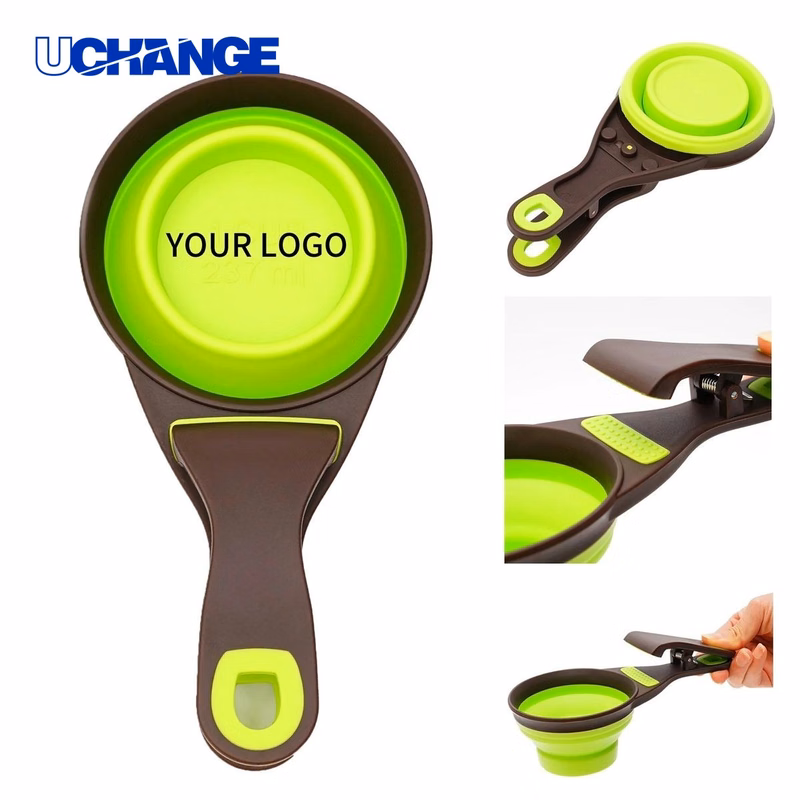 Portable Pet Food Measuring Spoon Tool with Clip