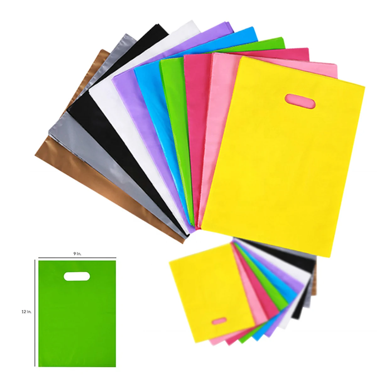 Die-cut Handle Plastic Bag (12''x15'') 1