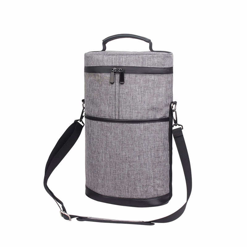 Portable Insulated Double Wine Cooler Bag