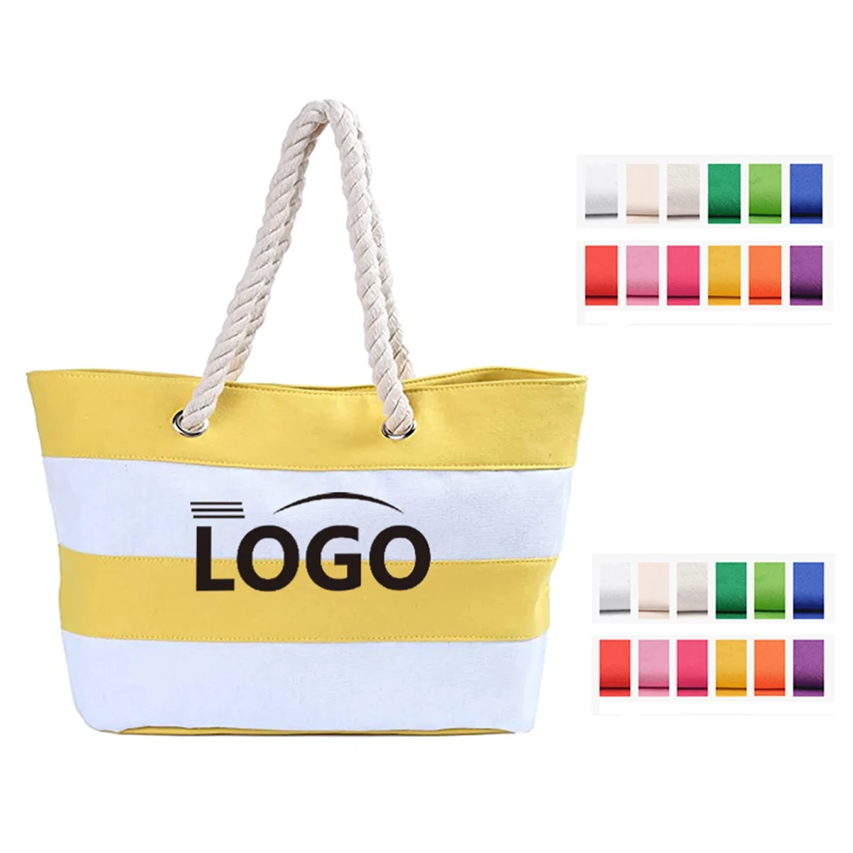Cotton Canvas Boat Tote, custom tote bag with logo imprint 1