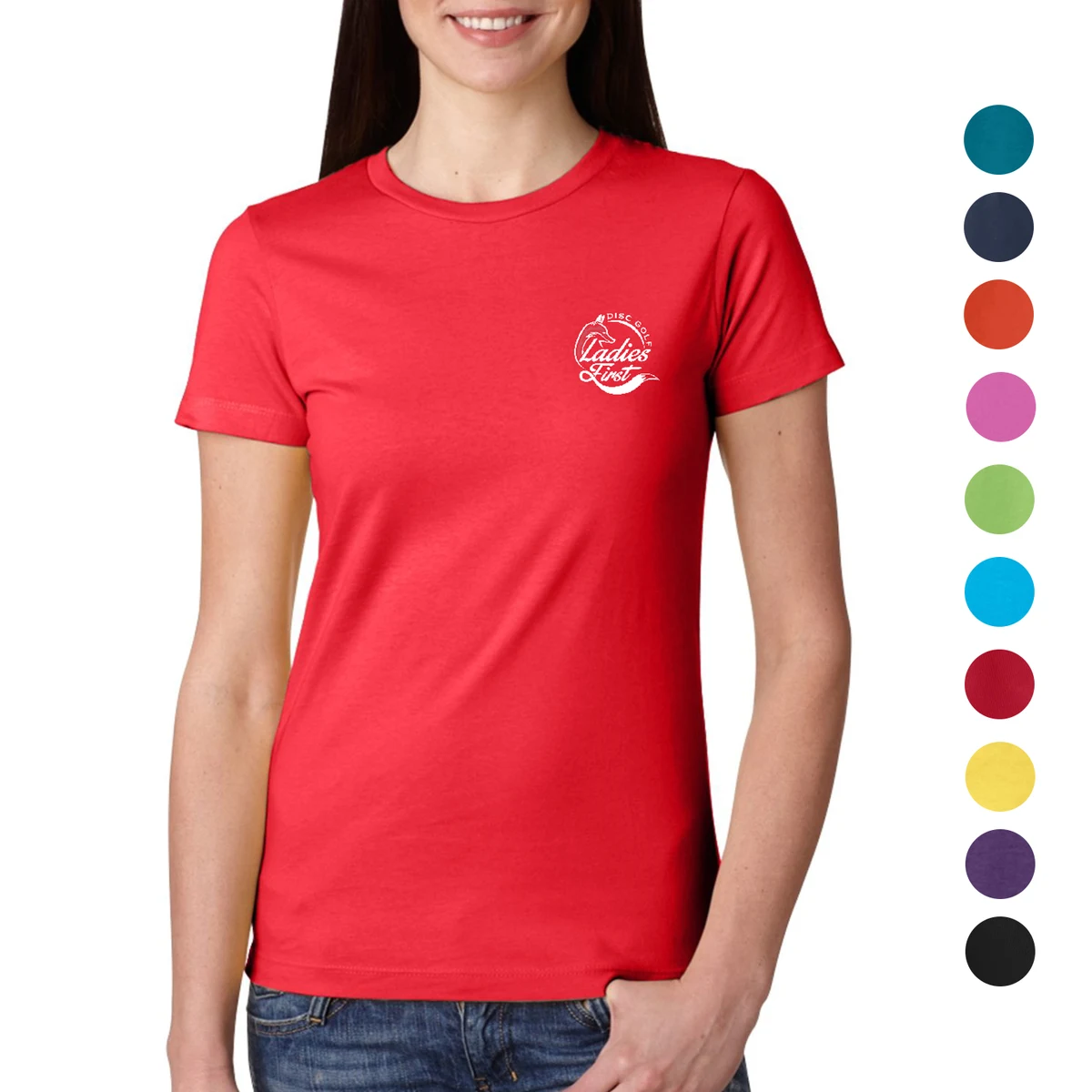 Next Level 4.3 oz. 100% Combed Cotton Ladies T-Shirt w/ Custom Imprint 1