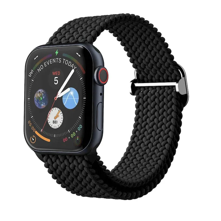 Apple Watch Braided Loop Bands - Black 42mm/44mm/45mm 1