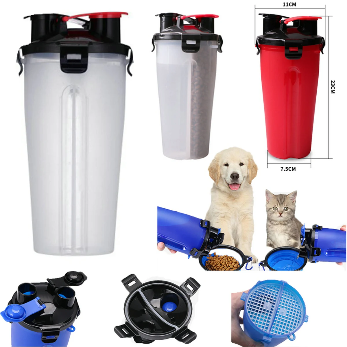 2 in 1 Portable Pet Food Water Cup 1