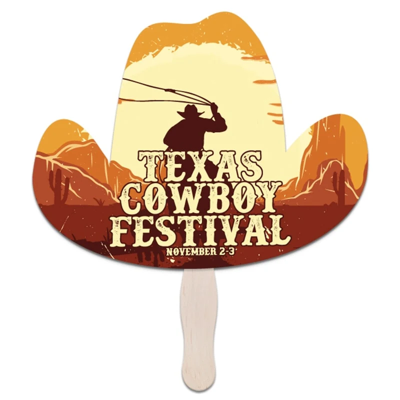 Cowboy Hat Hand Fans 1