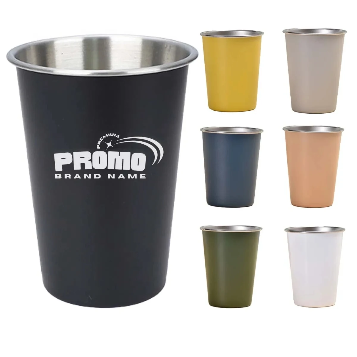 Stainless Stee Stackable Pint Drinking Cup 1