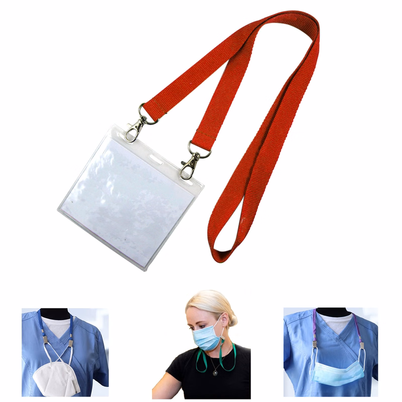 Double Clips Lanyard for Facemask and ID Card