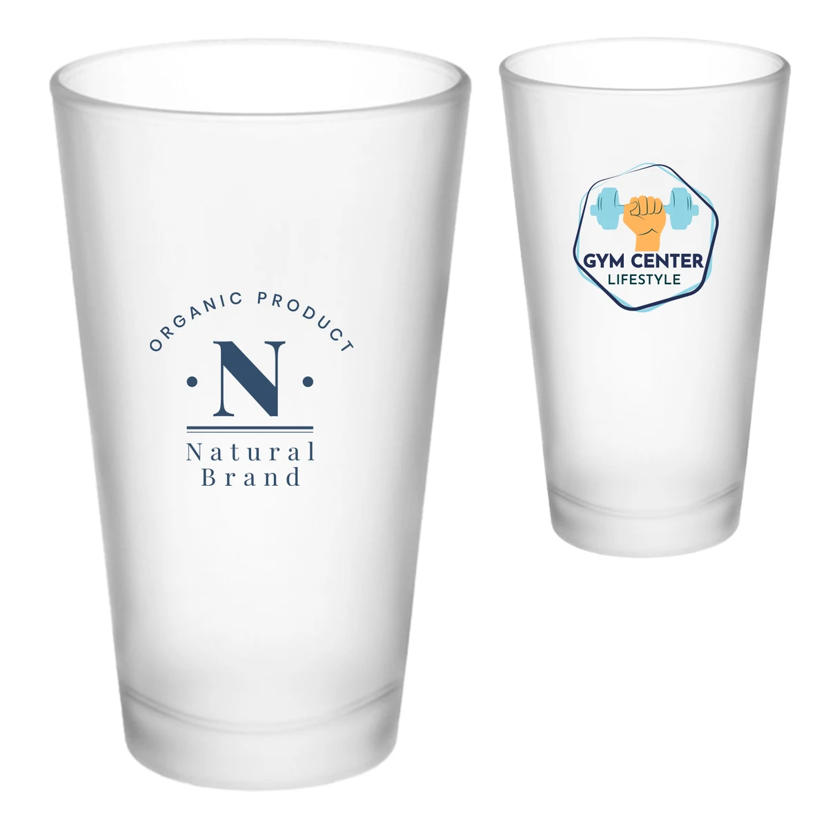 16 oz Customizable Frosted Mixing Glass 1