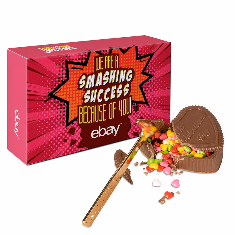 Smash Chocolate Heart with Candy Hearts