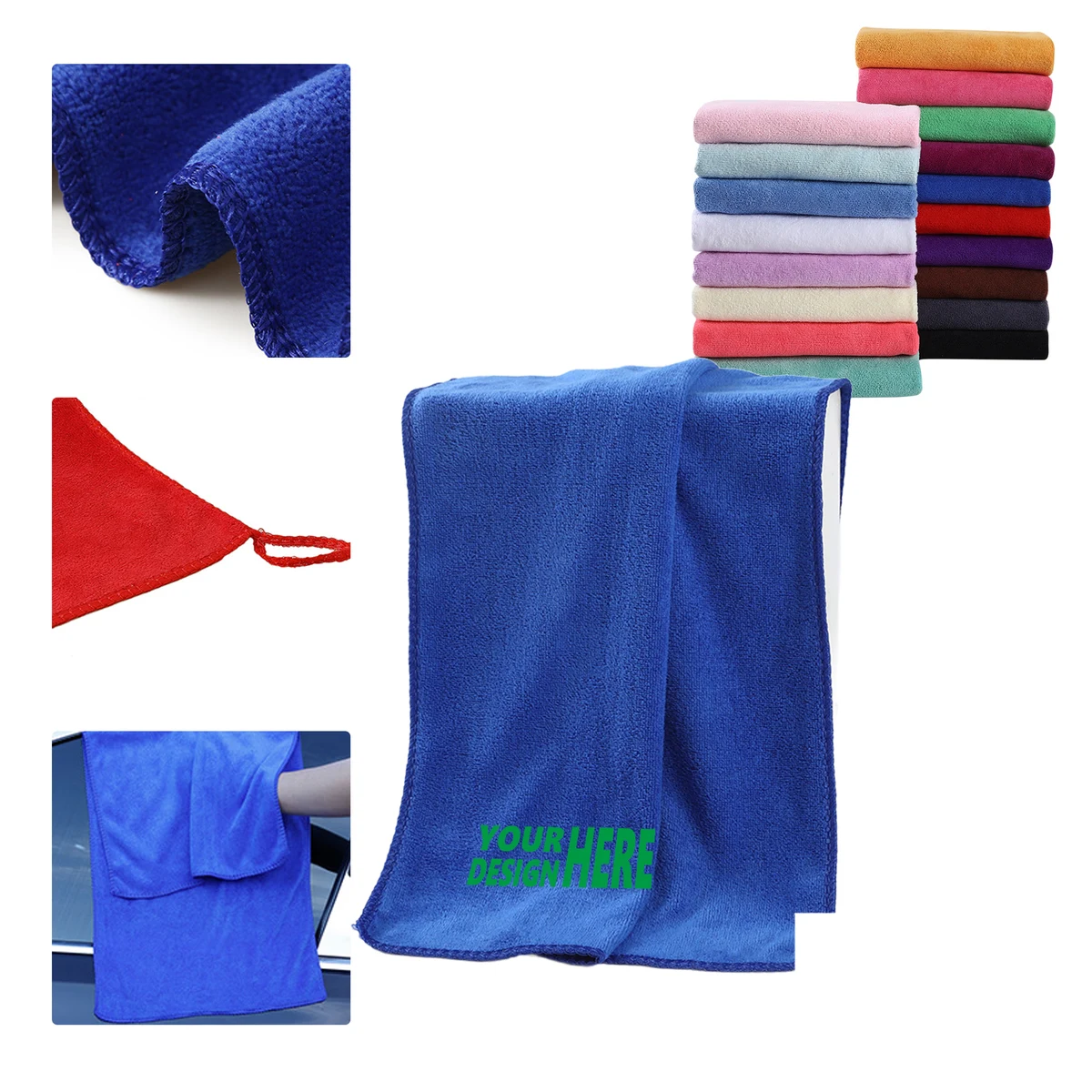MOQ 50 Car Wash Towel Absorbent Cleaning Cloth Custom Logo 1