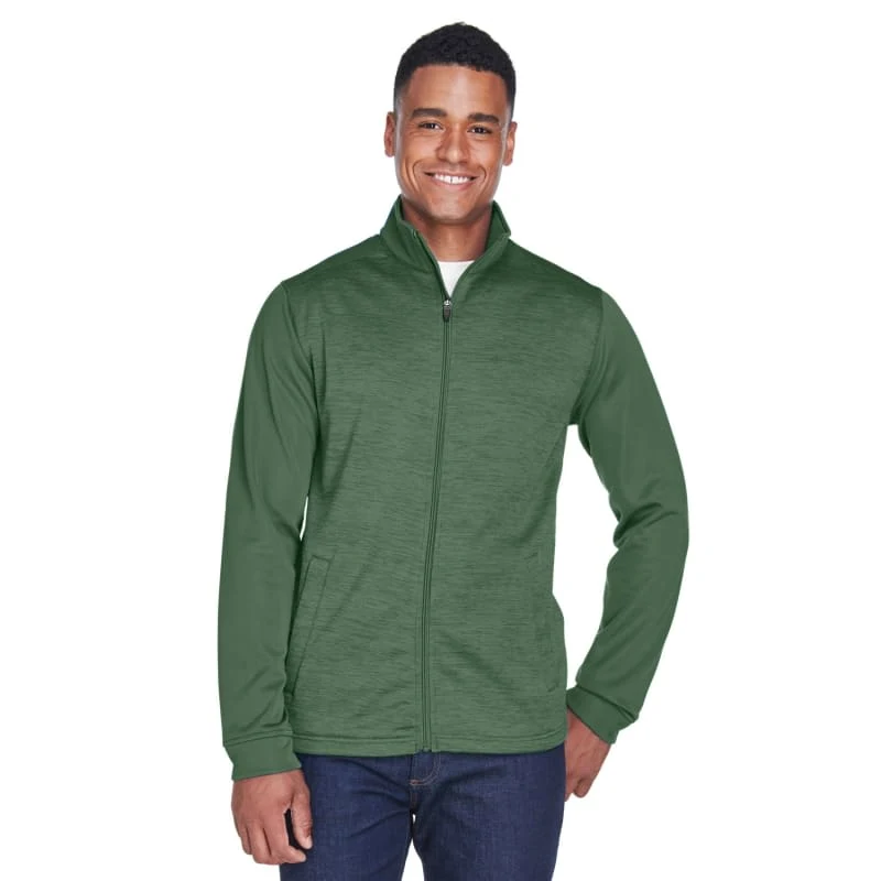 Devon & Jones Men's Newbury Colorblock Mélange Fleece Full-Zip 1
