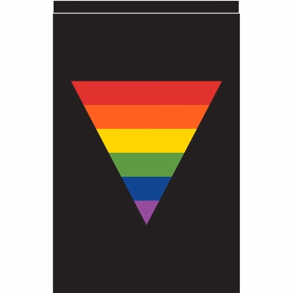 Black Rainbow Tri. Deluxe Garden Flag