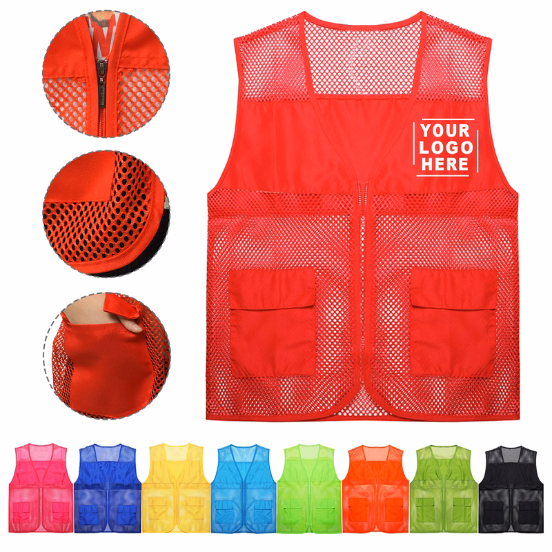 MOQ 50 Unisex Mesh Safety Vest