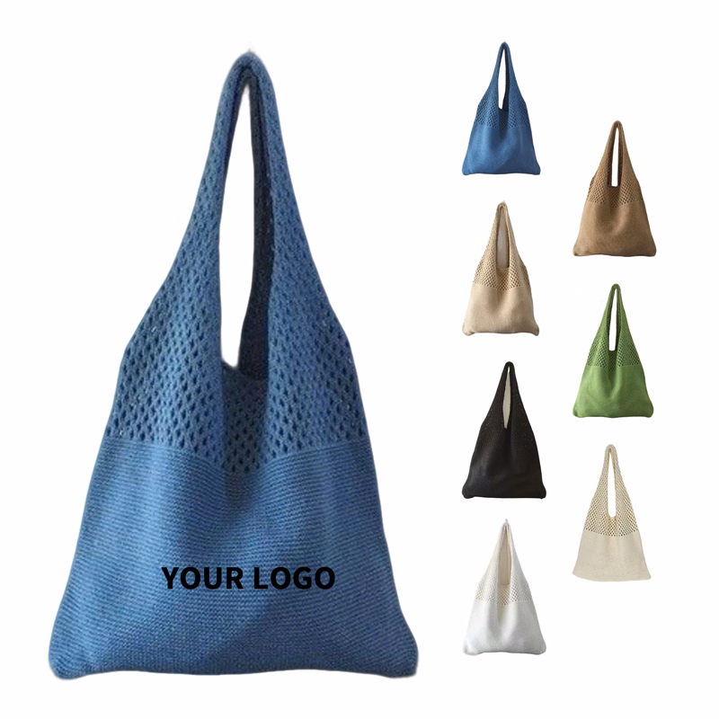 Reusable Knitted Tote Bag 25" x 15" Elastic Fabric