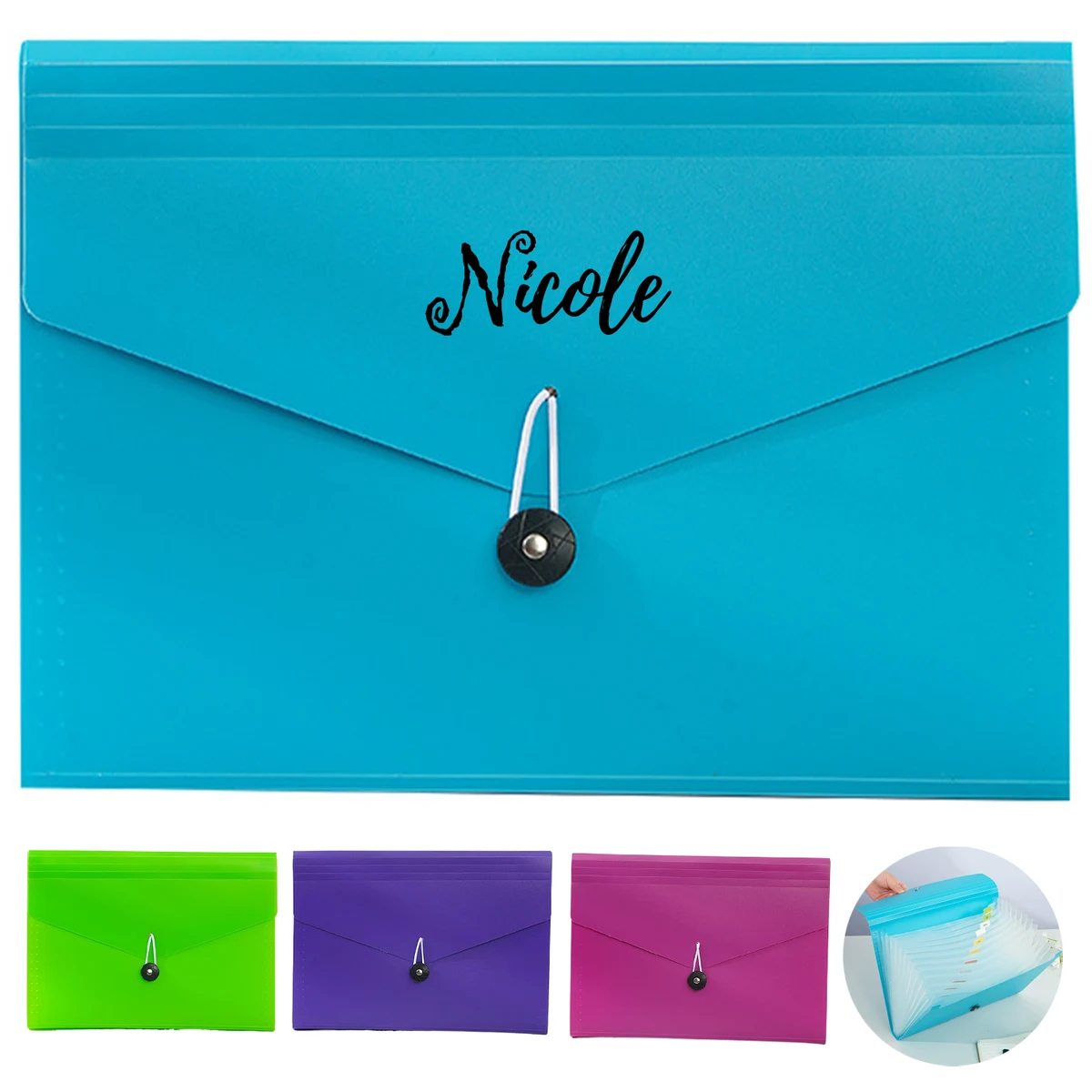 A4 13 Pocket Accordion File Folder Document Organizer 1