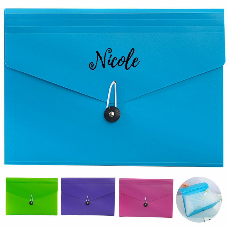 A4 13 Pocket Accordion File Folder Document Organizer
