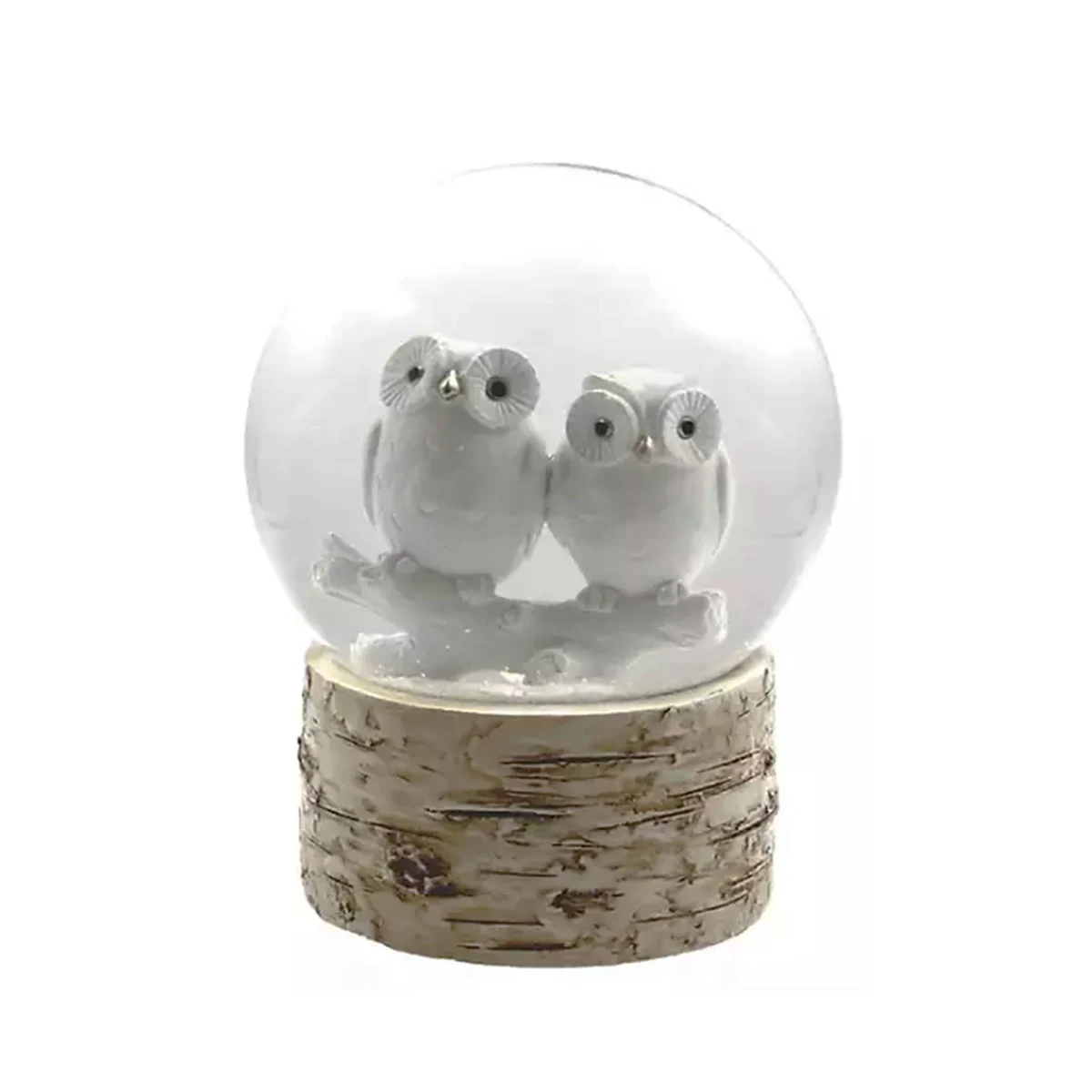 Custom White Owl Snow Globe 1