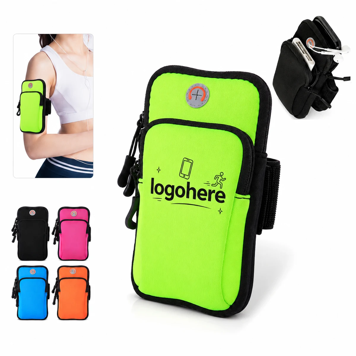 MOQ 10 Zipper Pocket Fitness Armband 1