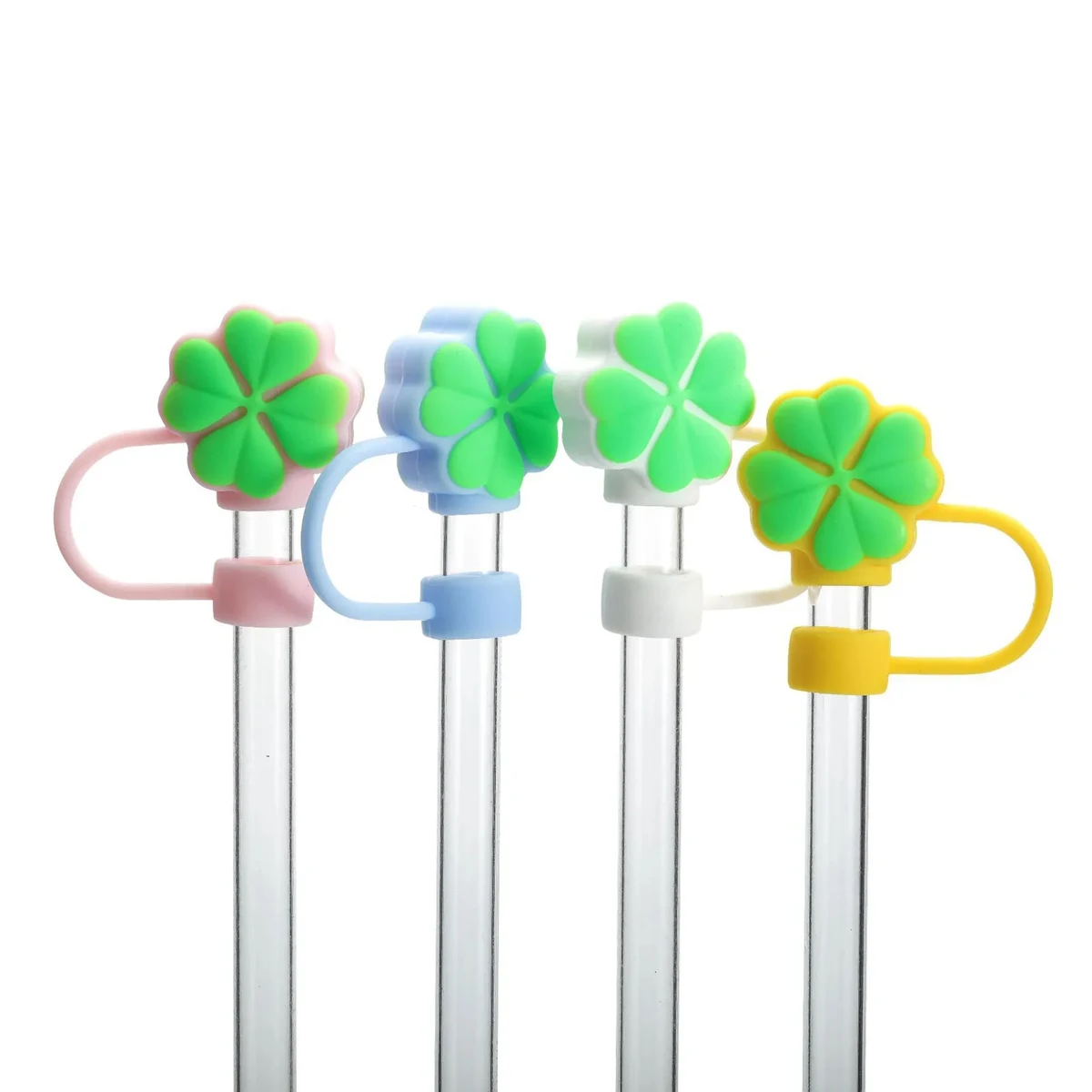 Clover Shaped 3D Silicone Straw Tips Cover 1