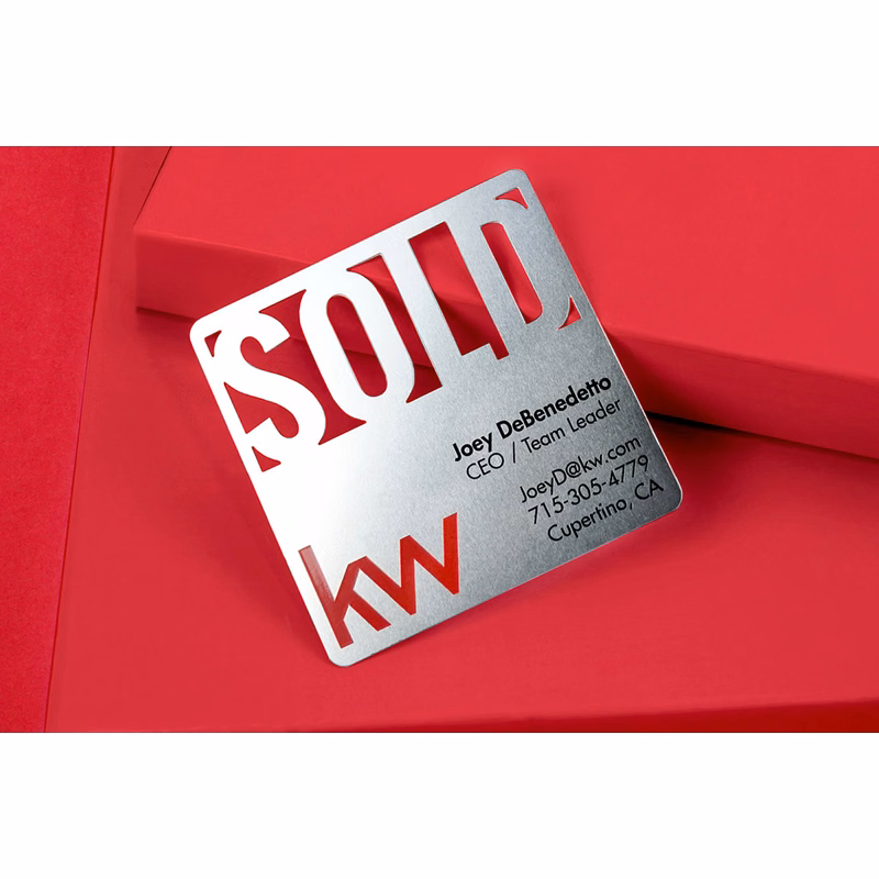 Square Metal Business Cards