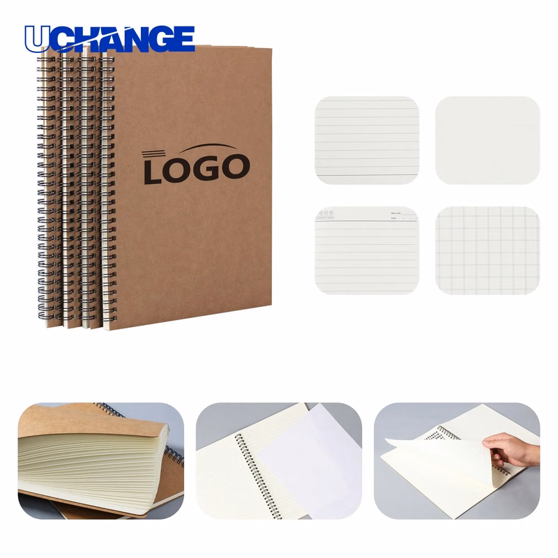 A5 Business Office Kraft Cover Spiral Notebook Journal