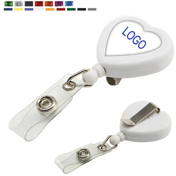 Heart Shape Retractable Badge Holder 1