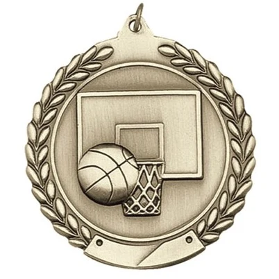 Basketball Die Cast Medal, 1 3/4" 1