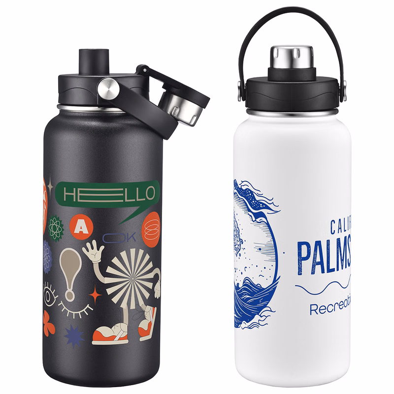 Bresso 34 oz Vacuum Insulated Bottle with Twist Top Spout