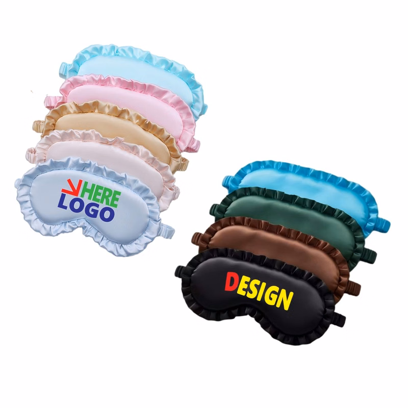 Satin Sleep Blindfold With Frill Edge
