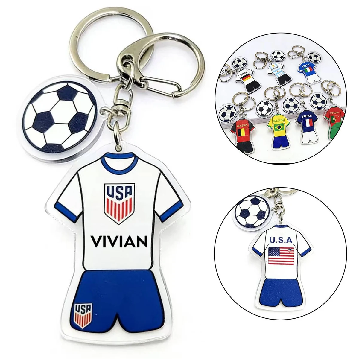 2026 World Cup Soccer Jersey Keychain 1